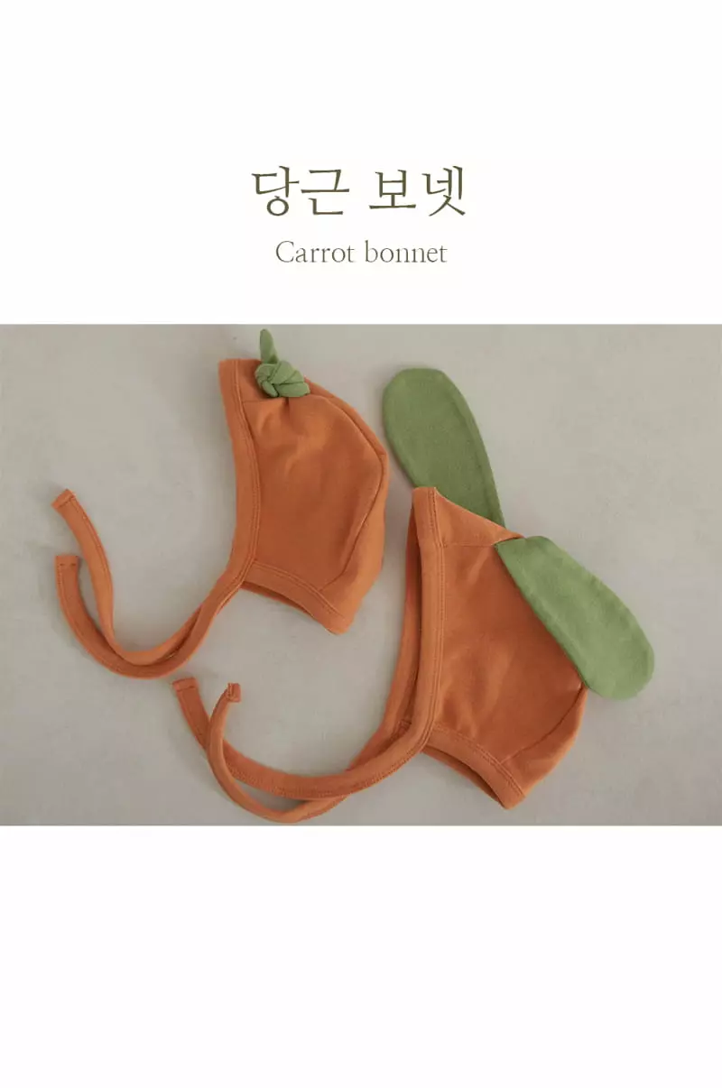 Peekaboo - Korean Baby Fashion - #babyboutiqueclothing - Carrot Bonnet