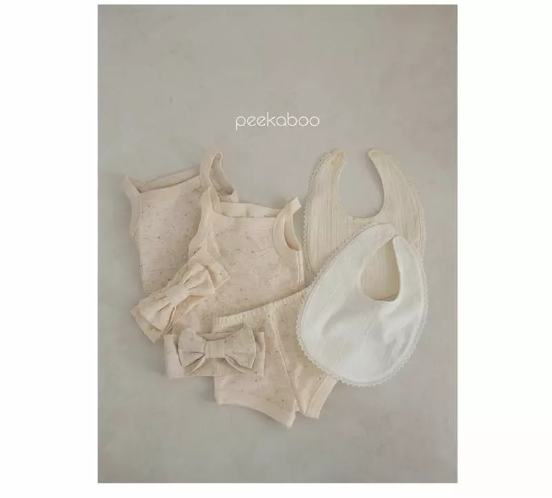 Peekaboo - Korean Baby Fashion - #babyoninstagram - Blanc Bib - 5