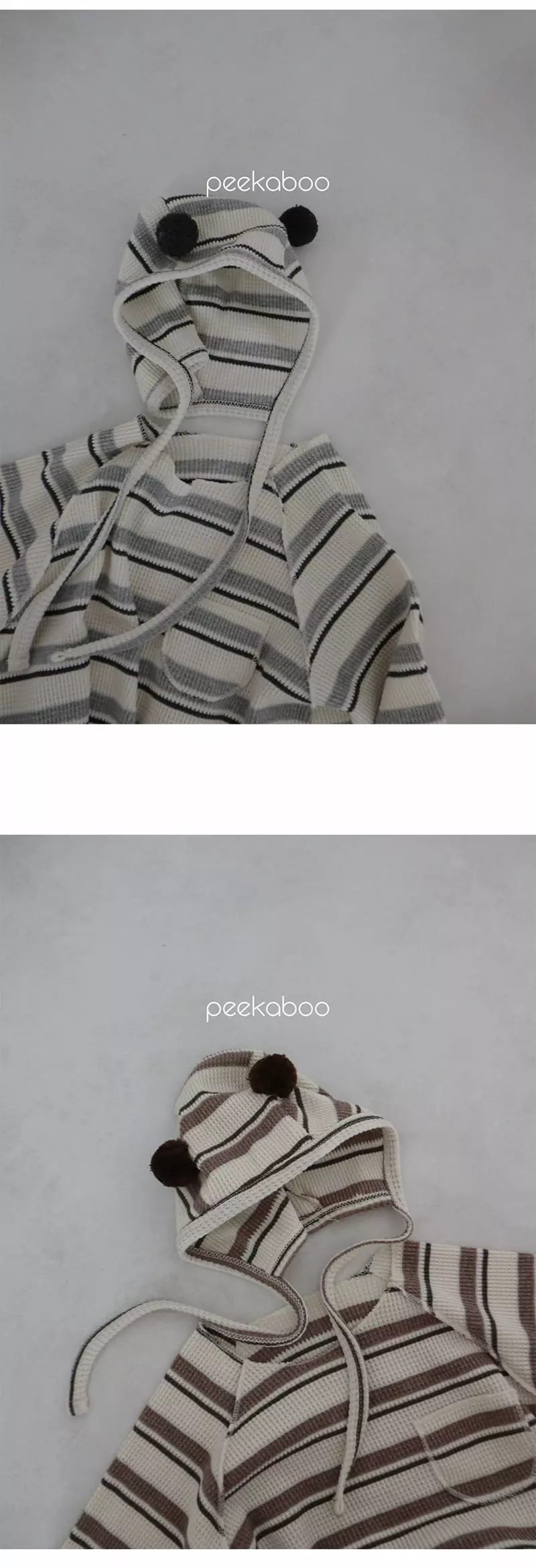 Peekaboo - Korean Baby Fashion - #babyoutfit - Fork Bear bonnet - 4