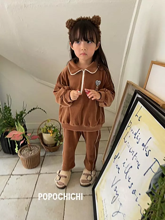 Popochichi - Korean Children Fashion - #stylishchildhood - Veloure Zip-up - 9