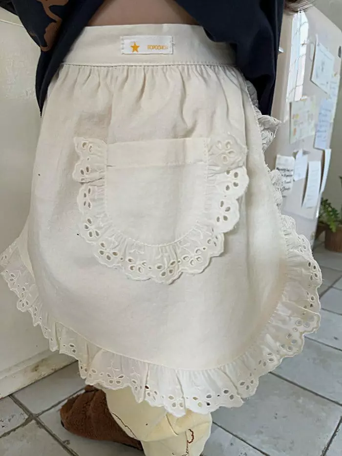Popochichi - Korean Children Fashion - #toddlerclothing - Lace Apron