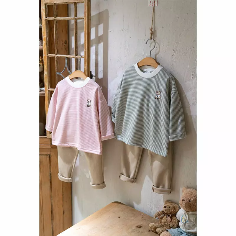 Raykids - Korean Children Fashion - #prettylittlegirls - Small St Bear Lounge Top Bottom Set - 2