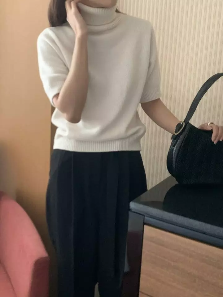 Renouveau - Korean Women Fashion - #momslook - Cash Knit Tee - 11