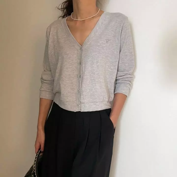 Ripple - Korean Women Fashion - #momslook - Angora Embroidery Cardigan