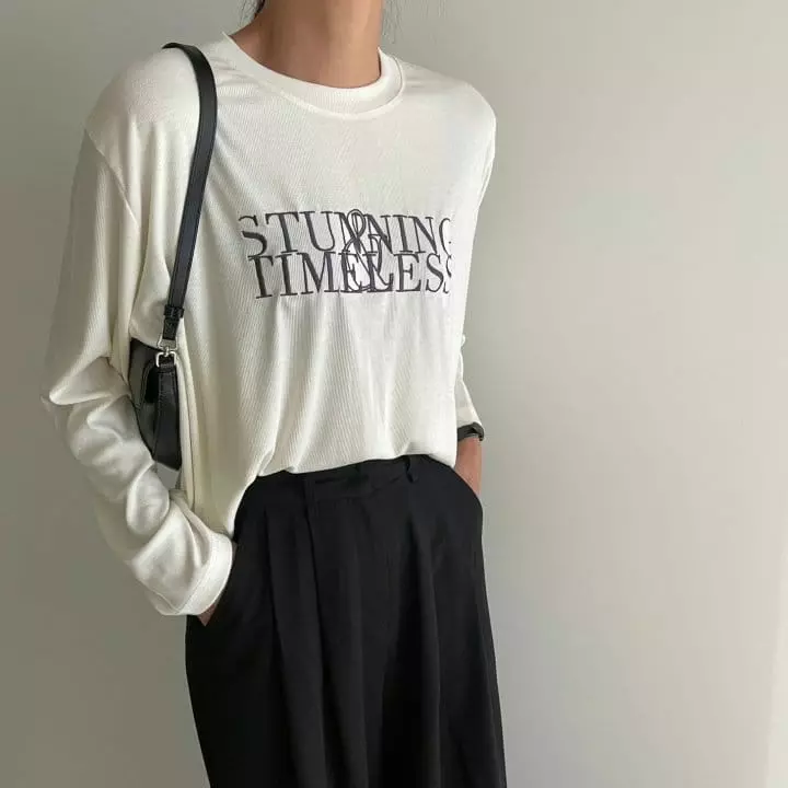 Ripple - Korean Women Fashion - #momslook - Stunning Embroidery Tee