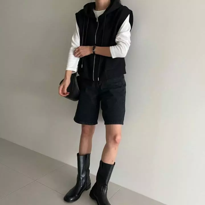 Ripple - Korean Women Fashion - #restrostyle - Marlang Hoody Vest - 2