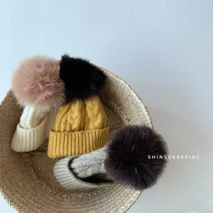 Shinseage Kids - Korean Children Fashion - #kidsshorts - Twist Peach Tajo Beanie