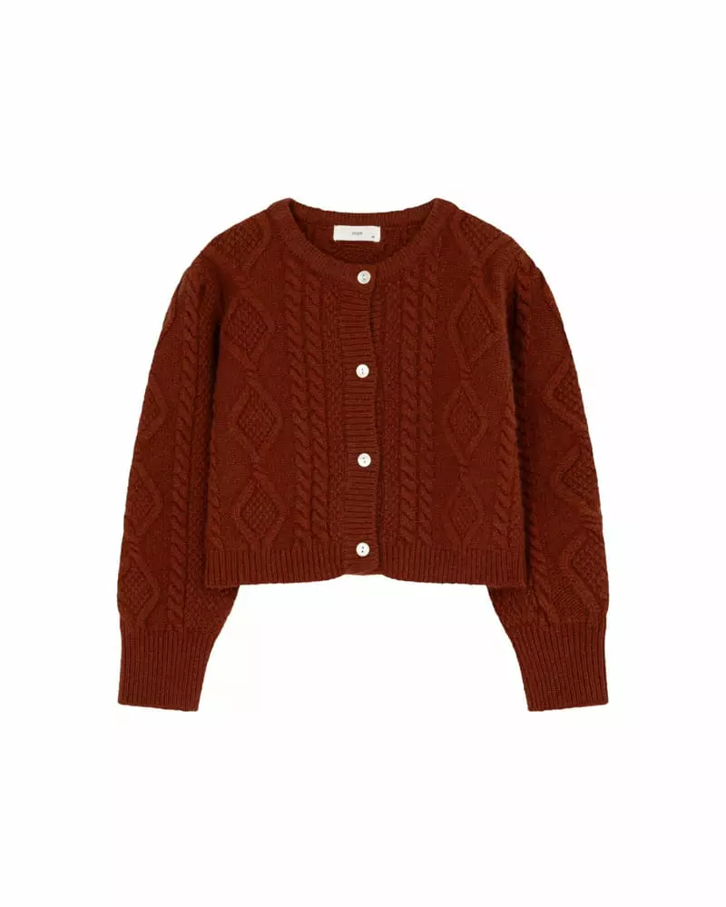 Soye - Korean Children Fashion - #prettylittlegirls - Cable Knit Jacket - 2
