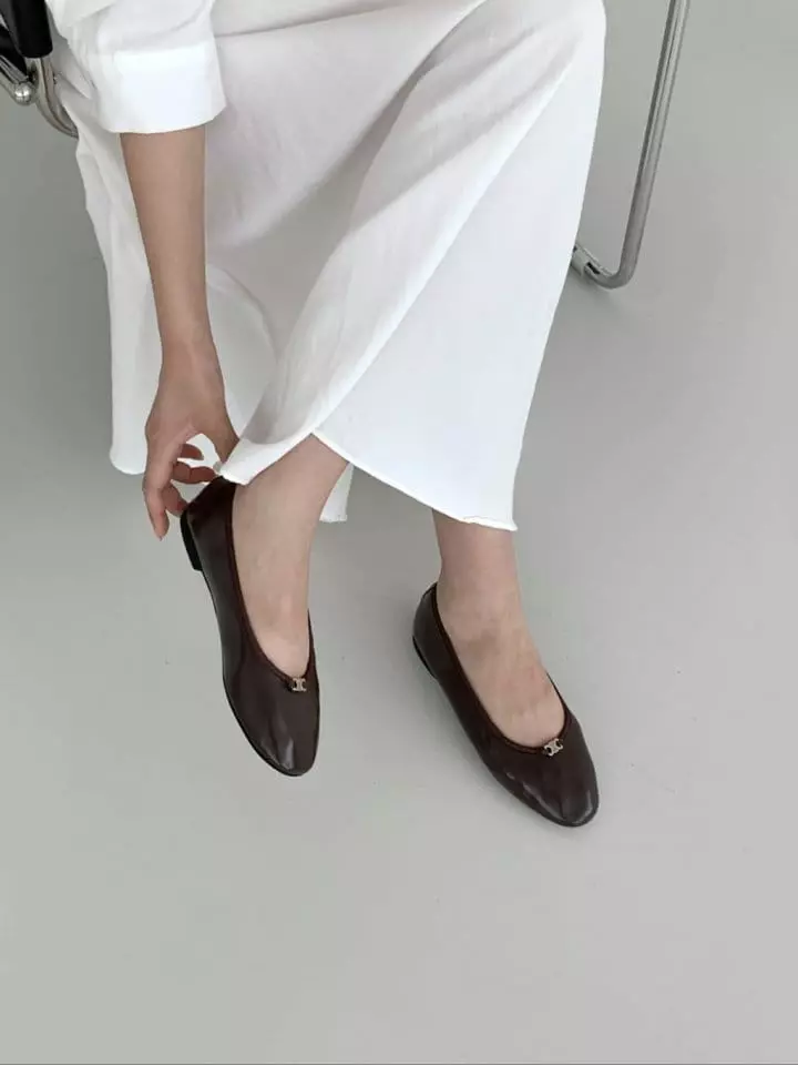Ssangpa - Korean Women Fashion - #momslook - nv 7301 Flats & Ballerinas - 3