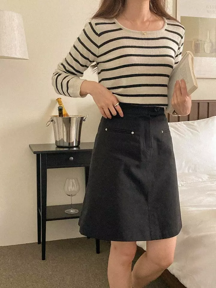 Tahiti - Korean Women Fashion - #womensfashion - Hidden Midi Skirt - 6