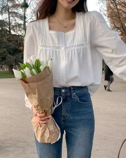 Tails - Korean Women Fashion - #vintagekidsstyle - Lay Blouse - 2