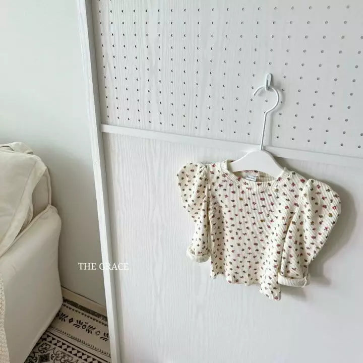 The Grace - Korean Children Fashion - #stylishchildhood - Flower Puff Tee - 4