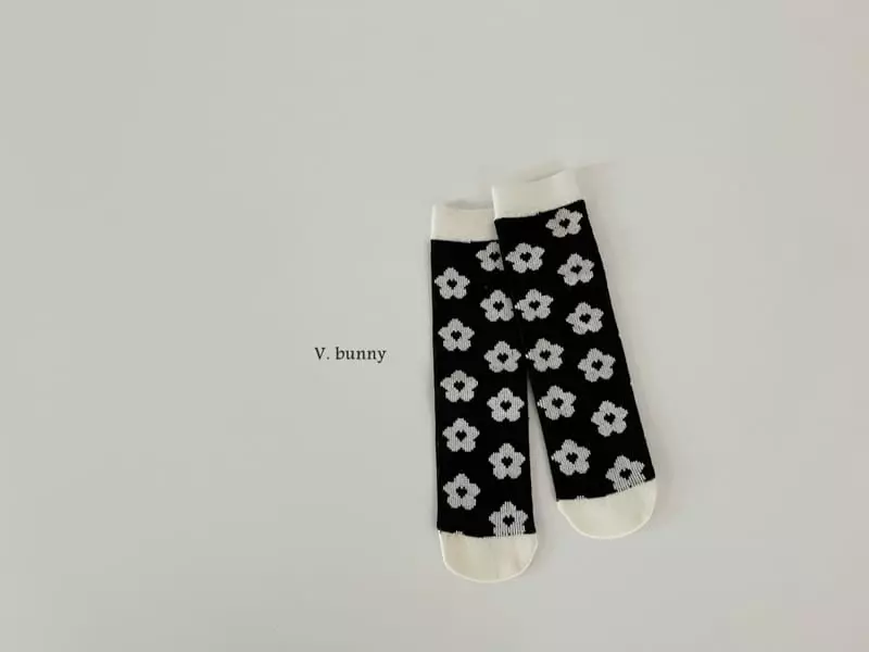 V Bunny - Korean Children Fashion - #designkidswear - Flower Socks Set - 4