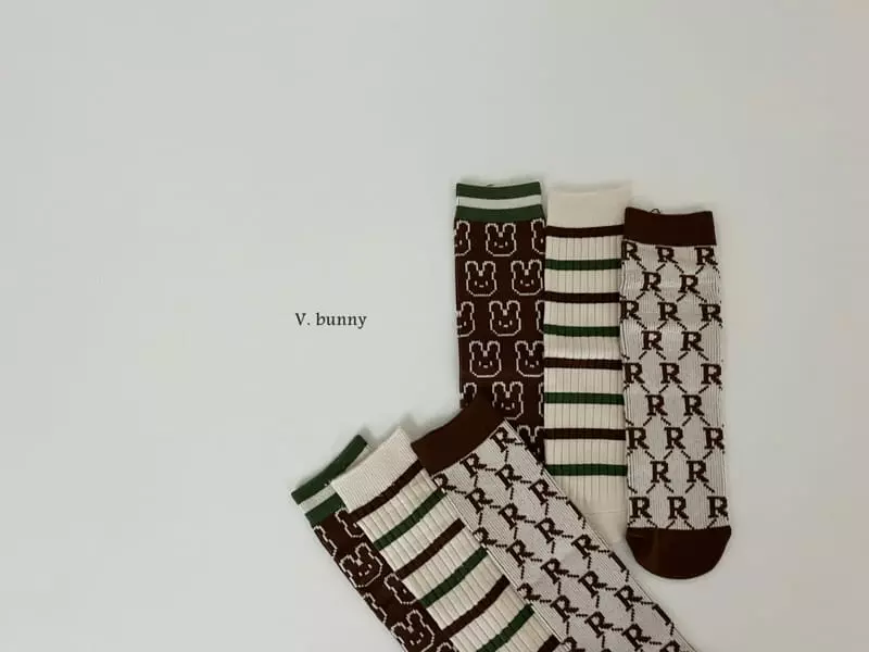 V Bunny - Korean Children Fashion - #fashionkids - Lulu Socks Set - 9