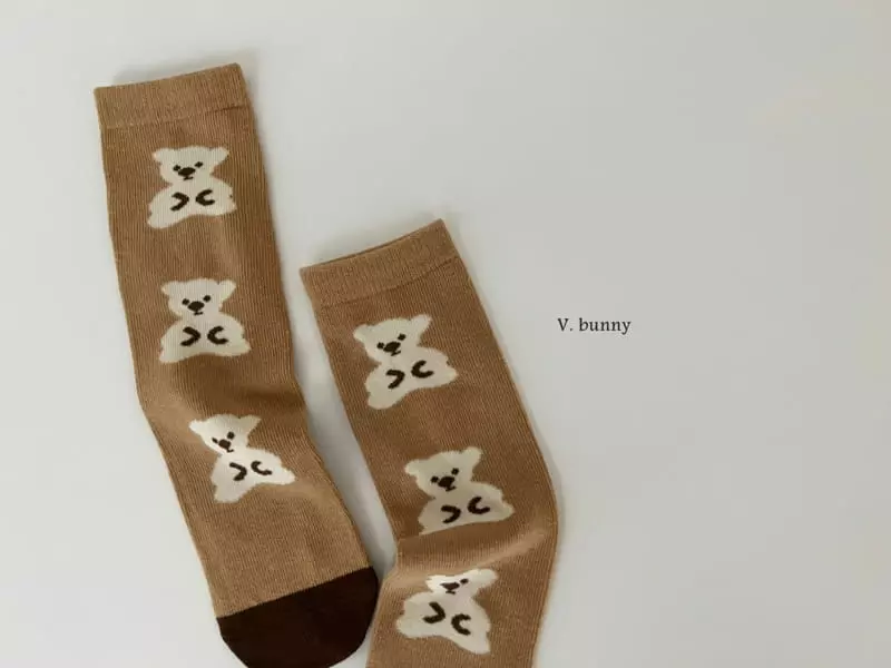 V Bunny - Korean Children Fashion - #kidsshorts - Cookie Socks Set - 5