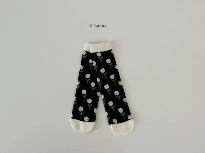 V Bunny - Korean Children Fashion - #kidzfashiontrend - Flower Socks Set - 8