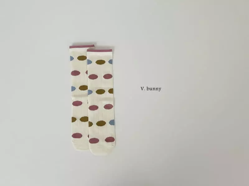 V Bunny - Korean Children Fashion - #minifashionista - Beads Socks Set - 6