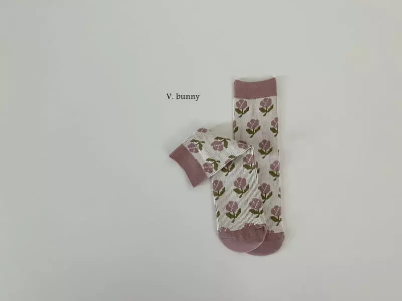V Bunny - Korean Children Fashion - #prettylittlegirls - Diamond Socks Set - 5