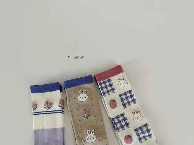 V Bunny - Korean Children Fashion - #todddlerfashion - Cookie Socks Seteck Strawberry Socks Set - 10
