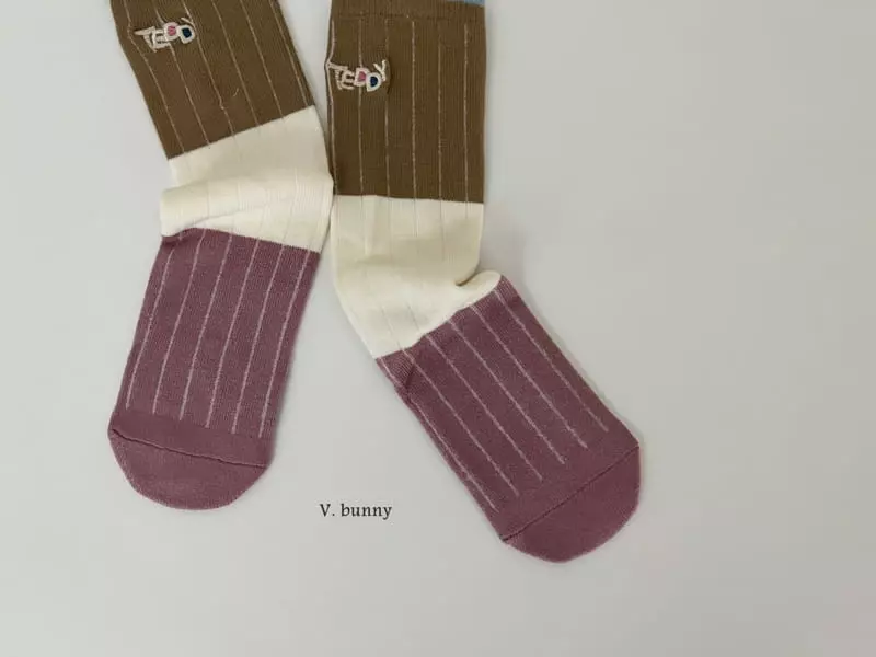 V Bunny - Korean Children Fashion - #toddlerclothing - Beads Socks Set - 9