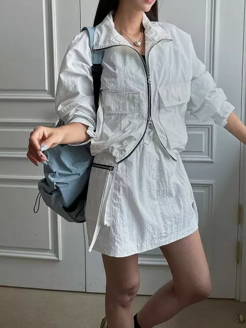 Vanilla - Korean Women Fashion - #momslook - Zipper Pocker Set - 10