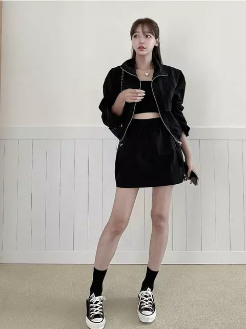 Vanilla - Korean Women Fashion - #momslook - Zipper Twin Skirt - 7