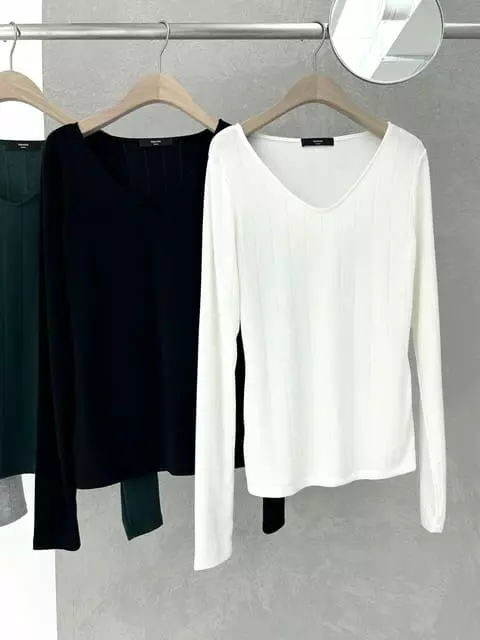 Vanilla - Korean Women Fashion - #momslook - V Rin Tee - 6