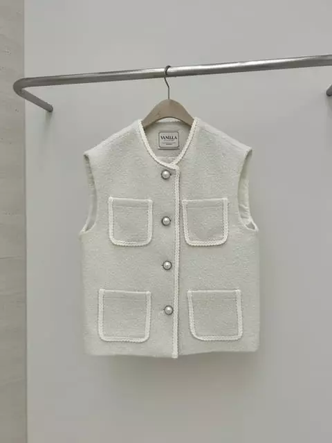 Vanilla - Korean Women Fashion - #momslook - Boxy Pocket Vest