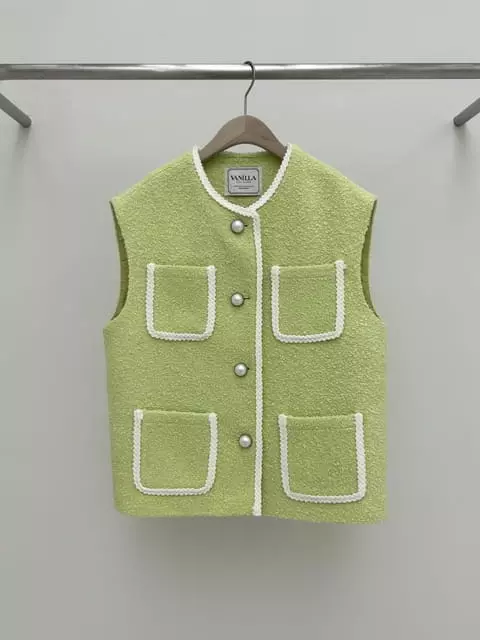 Vanilla - Korean Women Fashion - #momslook - Boxy Pocket Vest - 3
