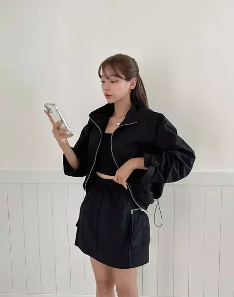 Vanilla - Korean Women Fashion - #womensfashion - Zipper Pocker Set - 7