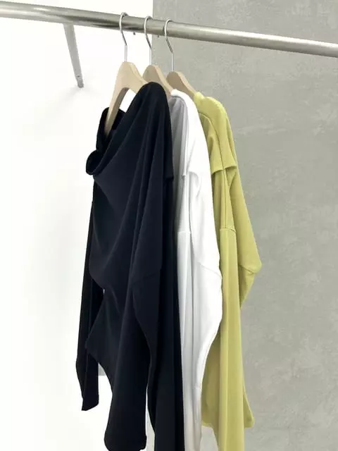 Vanilla - Korean Women Fashion - #womensfashion - Open Shoulder Tee - 9