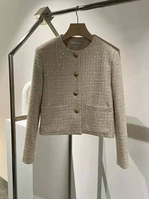 Verni - Korean Women Fashion - #momslook - Spankle Twid Jacket - 2