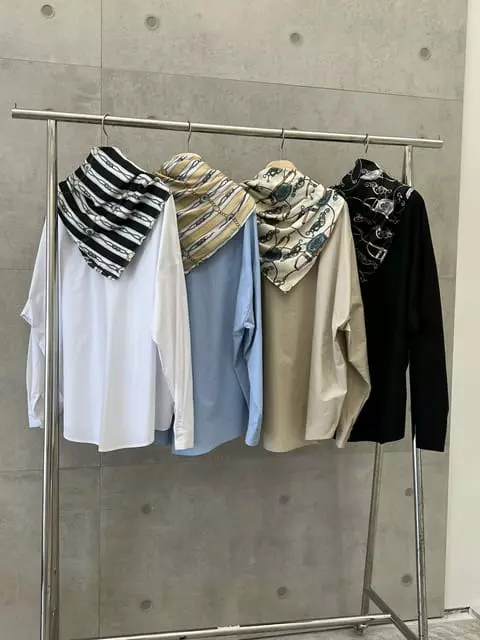 Verni - Korean Women Fashion - #momslook - Loui Scarf Shirt - 2