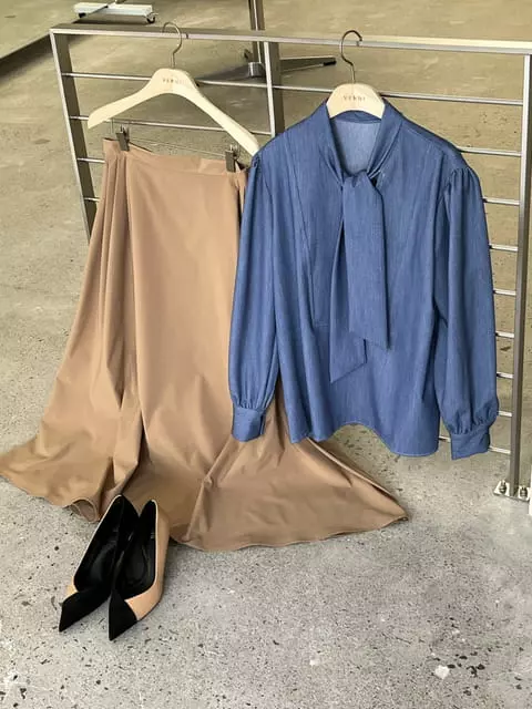 Verni - Korean Women Fashion - #pursuepretty - Blue Blouse - 2