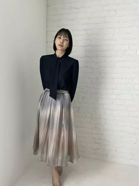 Verni - Korean Women Fashion - #shopsmall - Blue Blouse - 5