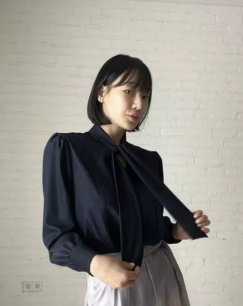 Verni - Korean Women Fashion - #thatsdarling - Blue Blouse - 6