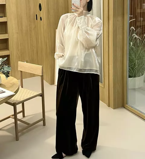 Verni - Korean Women Fashion - #womensfashion - Velvet Pants - 6