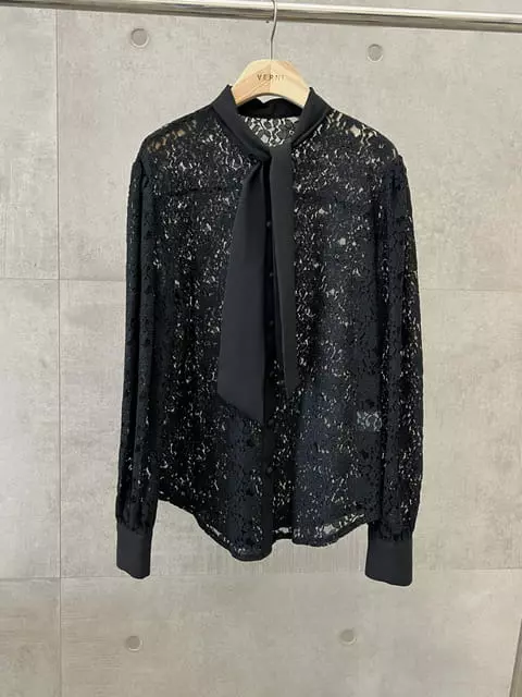 Verni - Korean Women Fashion - #womensfashion - Lace Tie Blouse