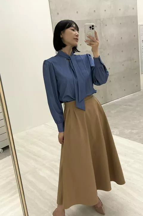 Verni - Korean Women Fashion - #womensfashion - Blue Blouse - 9