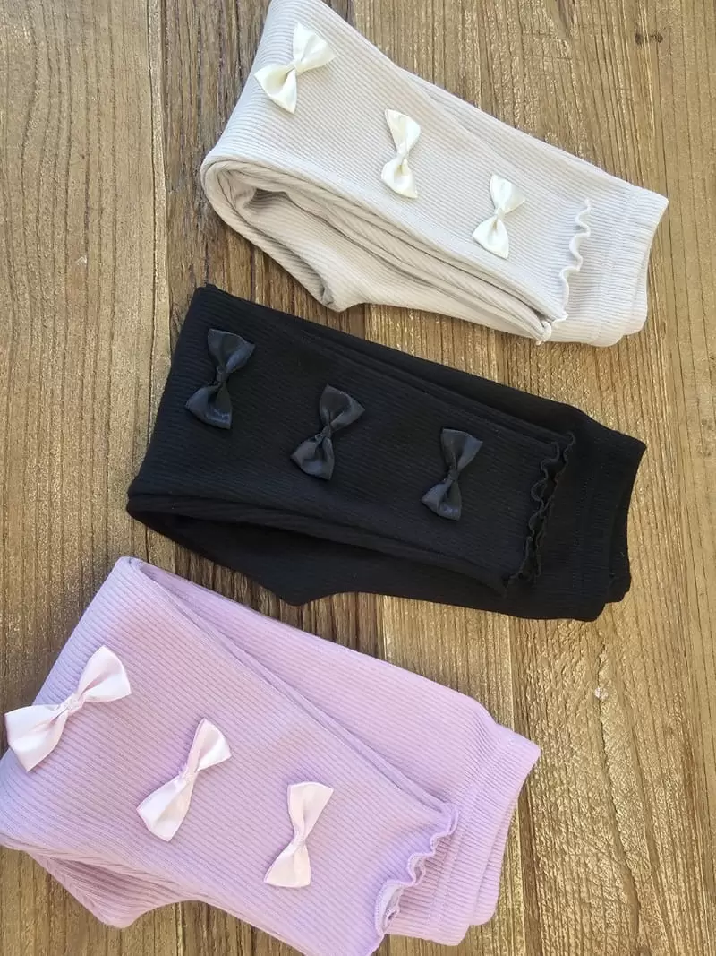1St Blue - Korean Children Fashion - #Kfashion4kids - Ribbon Rib Leggings - 7