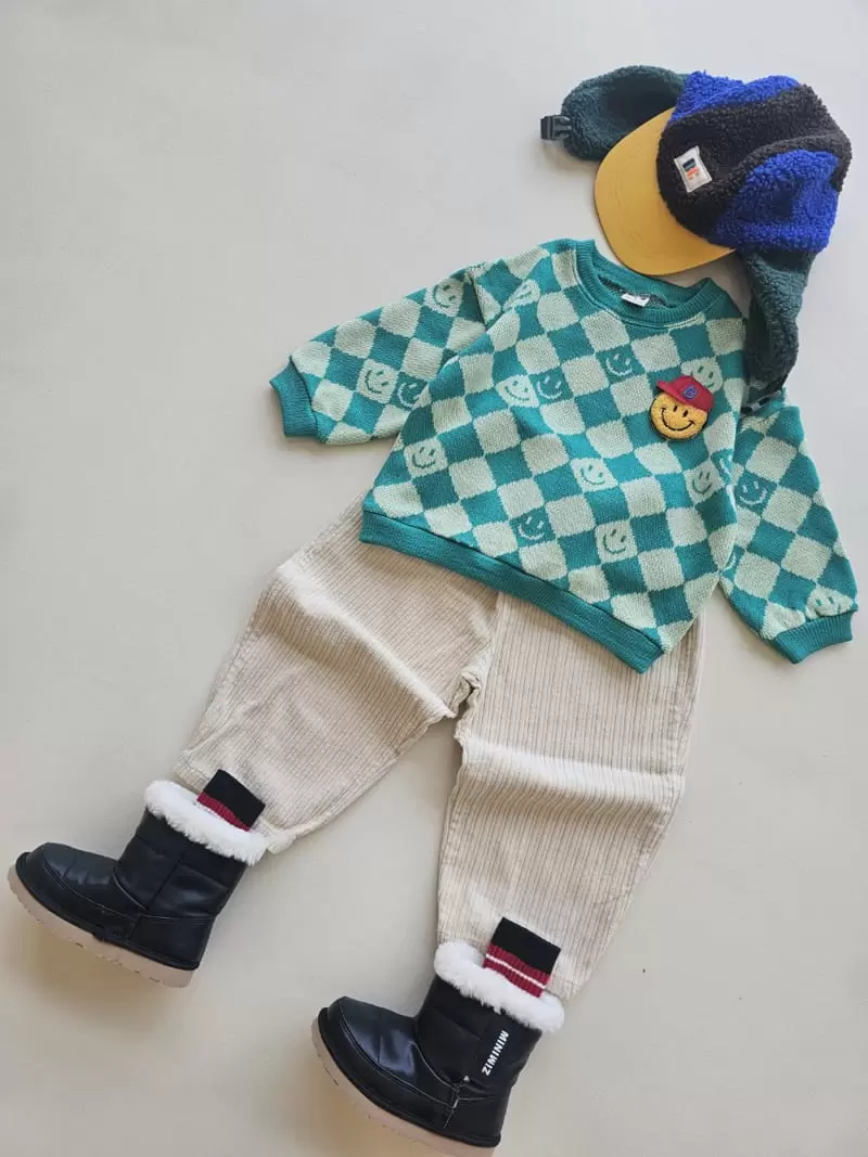 1St Blue - Korean Children Fashion - #childrensboutique - Jacquard Smile Tee - 6