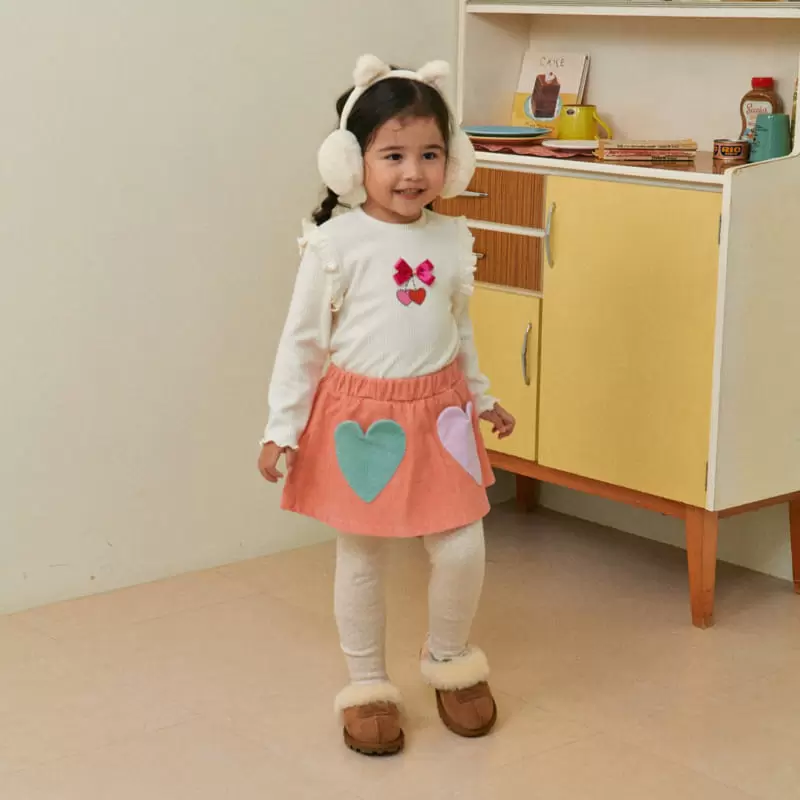1St Blue - Korean Children Fashion - #designkidswear - Ribbon Frill Tee