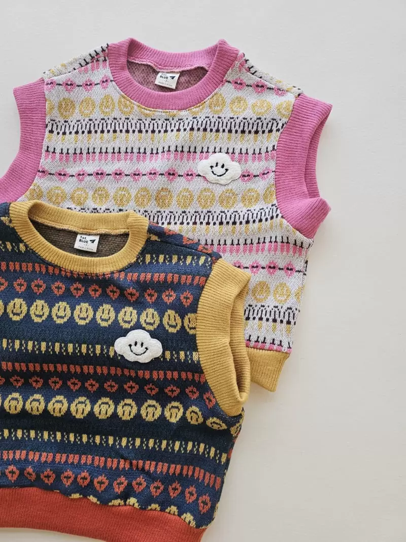 1St Blue - Korean Children Fashion - #discoveringself - Jacquard Color Vest - 7