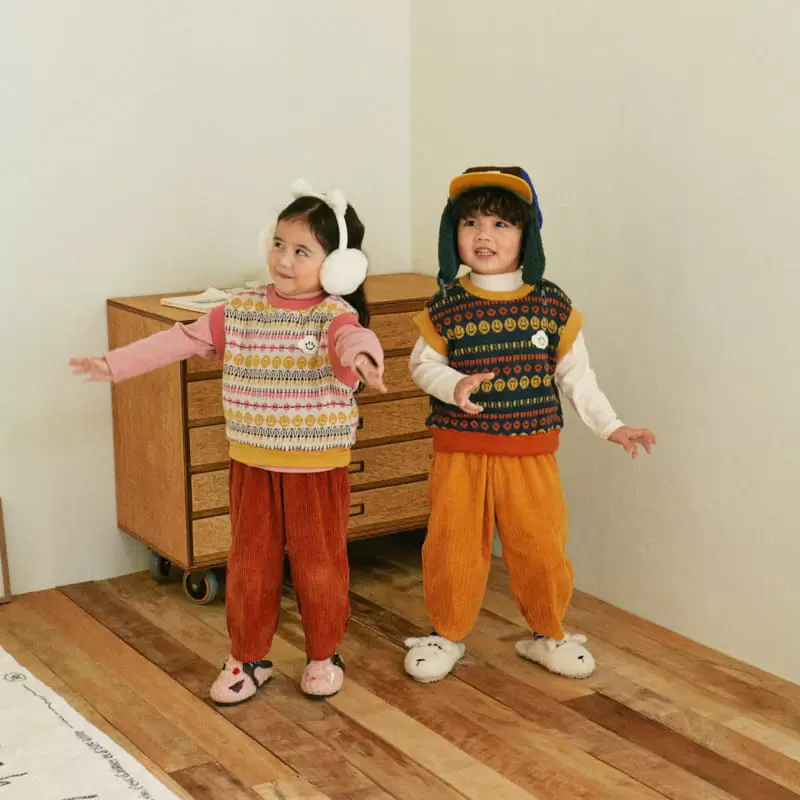 1St Blue - Korean Children Fashion - #fashionkids - Crown Rib Pants