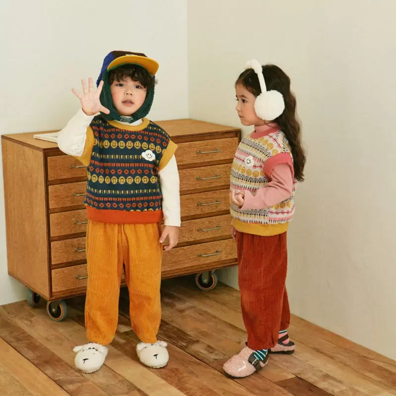 1St Blue - Korean Children Fashion - #kidsshorts - Crown Rib Pants - 2