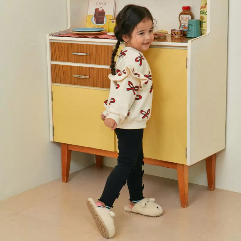 1St Blue - Korean Children Fashion - #littlefashionista - Ribbon Frill Sweatshirt - 3
