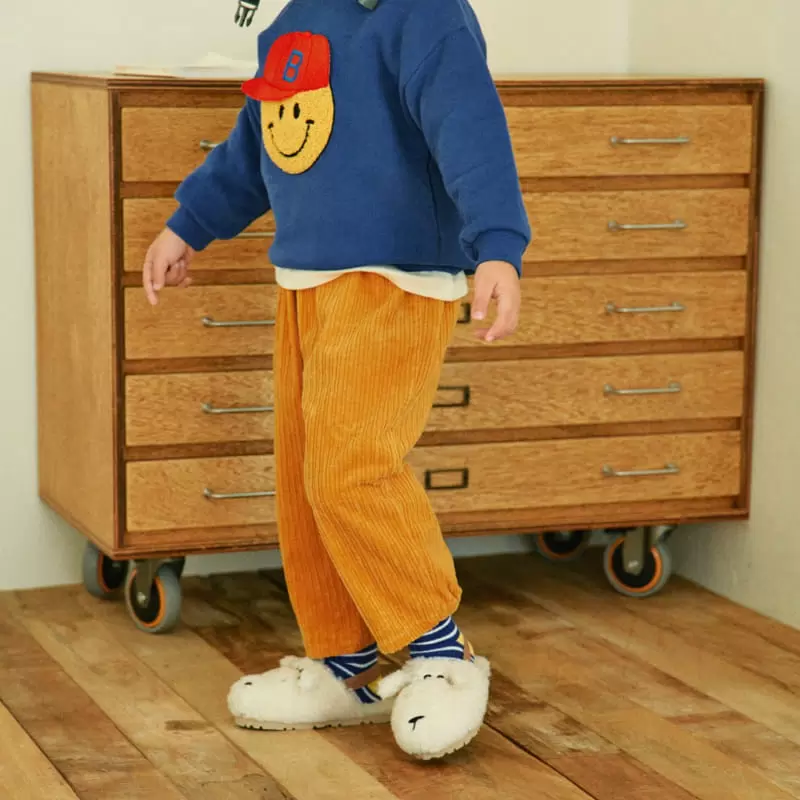 1St Blue - Korean Children Fashion - #littlefashionista - Crown Rib Pants - 6