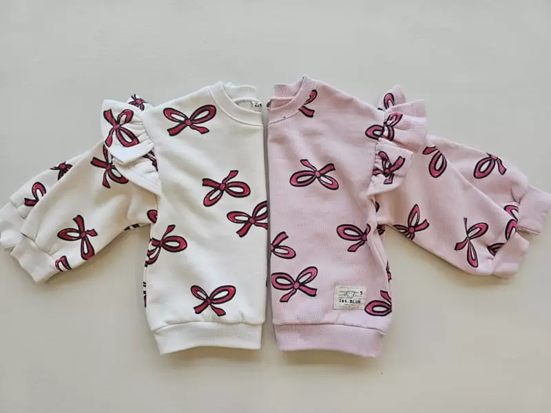 1St Blue - Korean Children Fashion - #minifashionista - Ribbon Frill Sweatshirt - 5