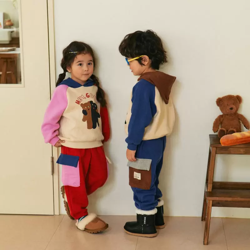 1St Blue - Korean Children Fashion - #prettylittlegirls - Color Hoody Tee - 2