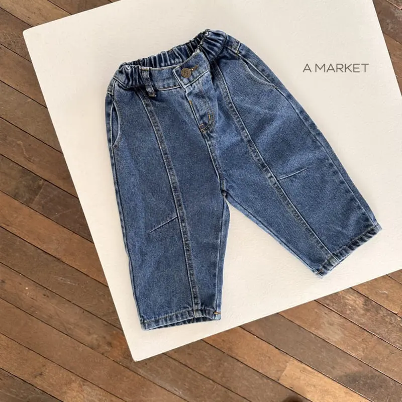 A-Market - Korean Children Fashion - #Kfashion4kids - Denim Cozy Pants - 3